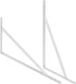 STARVAST 2 Pack 15.7 9.8 inch, 90 (400x250mm) Heavy Duty Shelf Brackets x Floating Shelves White Triangle Shelf