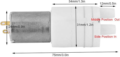 YWBL-WH Mini DC 3V to 3.7V 280 Diaphragm Air Diaphragm Pump for Pumping Environments, Diaphragm Pump