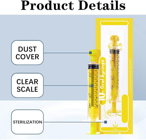10 PCS 10ml Pet Syringe Feeder, Professional Plastic Syringe and Cover for Scientific Labs, Liquid Dispensing