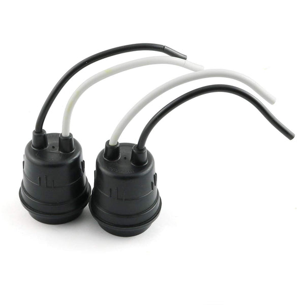 ZYAMY 6pcs Waterproof Lamp Socket with Wire - Fully Sealed Rainproof Lamp Head with Glue