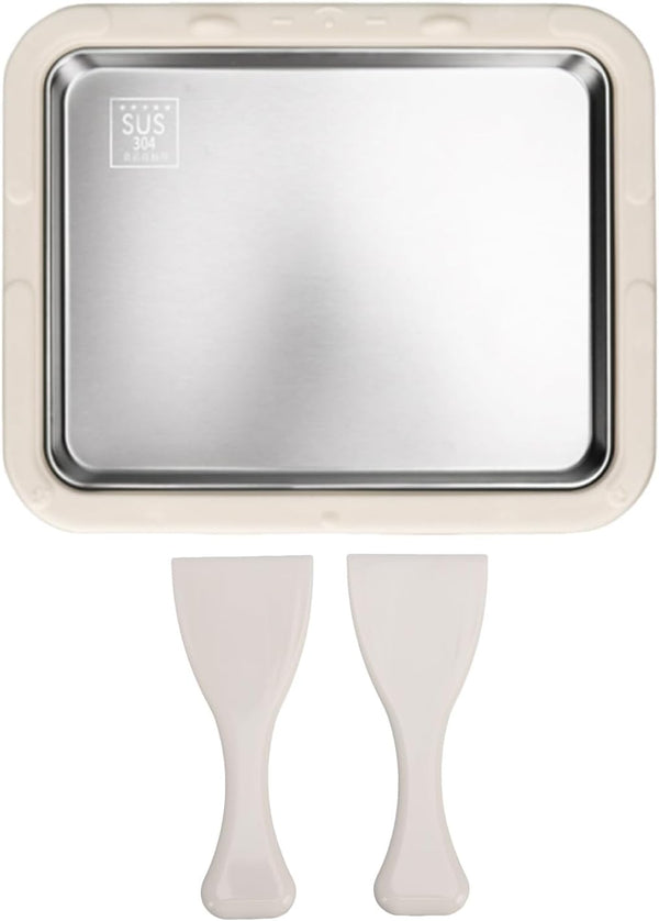 Glomora Ice Cream Maker DIY Homemade Soft Serve Machine Stainless Steel Easy to