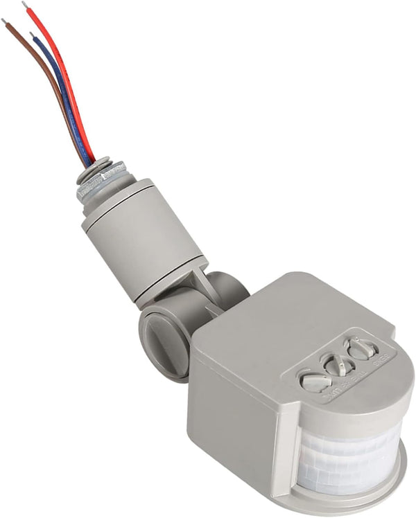 Motion Sensor, 90-250V AC PIR Motion Detector, 180 Degree Flood Lights Dusk Till Dawn Security Sensor for Wall Light