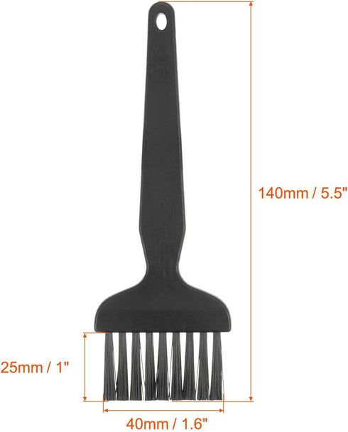 uxcell 2 Pcs Anti Static ESD Brush Plastic Handle Nylon Lab Cleaning Brushes for Electronics Keyboard PCB BGA Repair Soldering, 25x40mm Bristles by uxcell
