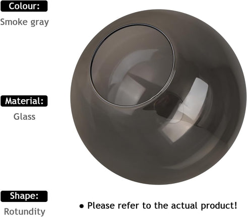WEIYOUDJ Lights,5.9 2.64" 5.9") Lighting Replacement Glass Globe Shade,Smoke Gray Lampshade Glass Accessories