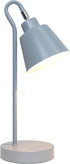 LD1079-GRY 16" Simple Designs Sleek Essentials Metal Looped Desk Task Lamp with Adjustable Shade, for Office, Desk