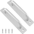 2 Pack Aluminium Alloy Closet Door Handles with Plate, 7.1 Inch /180 mm Sliding Door Pull Handle