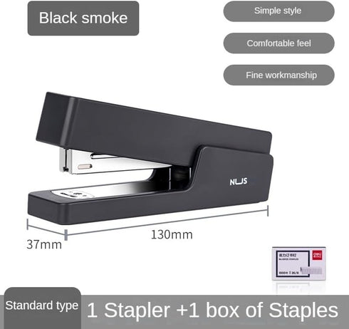 Stapler, Desktop Stapler, Office Stapler, 25 Sheet Capacity, Includes 1000 Staples and Staple Remover, Non-Slip, (Black) by HysmmxHer