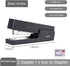 Stapler, Desktop Stapler, Office Stapler, 25 Sheet Capacity, Includes 1000 Staples and Staple Remover, Non-Slip, (Black) by HysmmxHer