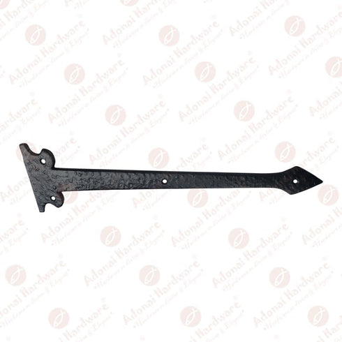 13.90" Dummy (2 Pack, Adonai Hardware "Agee Heavy Duty Antique Cast Iron Strap False or Faux or Hinge Front Matte