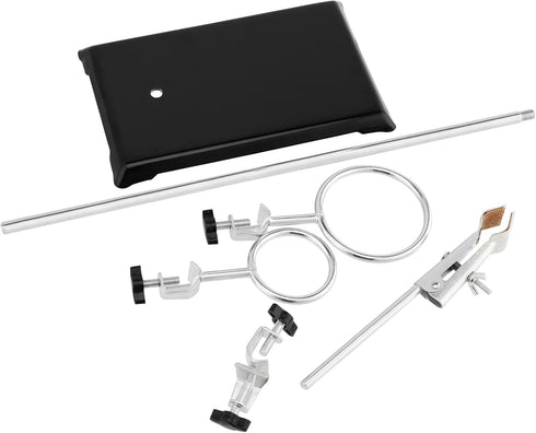 SEUNMUK 2 Pack Lab Stand Set - Laboratory Grade Stand Support Set with Coated Base for Fixing Labware