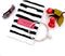 Joyhey 100 Count Small Plastic Gift Bags - 3.5" x 5.9" with Die Cut Handles, Black Thank You
