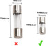12PCS 3.6 10 mm, 3A, 125V, 0.14 0.39 Inch, Christmas Fuses - x x Fast-Blow Glass Fuses for Mini LED Lights, Outdoor