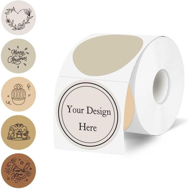 Yegawen 2 Inch Round Thermal Label Stickers, Circle Thermal Stickers Labels, Waterproof Direct
