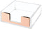 NatSumeBasics Rose Gold Sticky Note Holder Clear Post Note Holder Acrylic Memo Pad Holder for Office Essentials