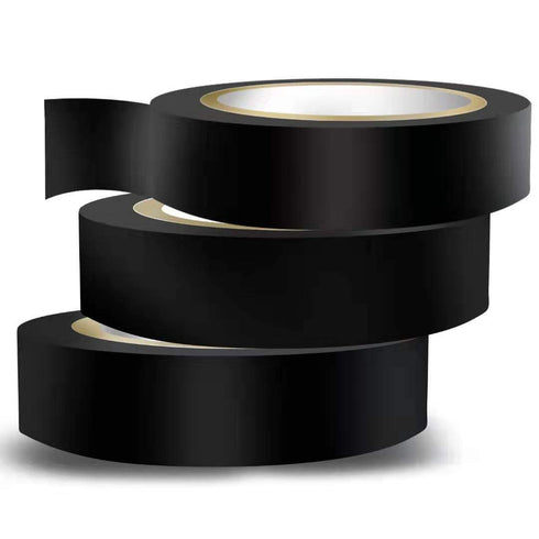 Wapodeai 3PCS Flame Retardant Electrical Tape, Premium Black Waterproof, High Temperature Resistance, 0.62 in X 49 ft