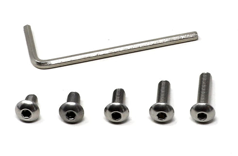 iexcell 100 Pcs M5 x 8/10/12/16/20 Stainless Steel 304 Hex Socket Button Head Cap Screws Assortment Kit