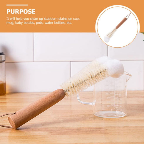 Bottle Brush Cleaner, Short Handle Bottle Cleaning Brush for Water Bottles, Coffee Mugs, Tea Pots