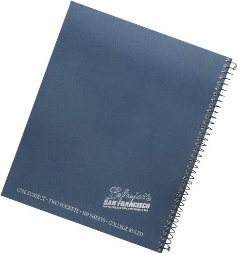 Left-Handed College Ruled Spiral Notebook, 4 Pack