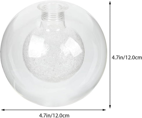 G9 4.7 Inch Kichvoe Double Glass Lampshade Round Globe Hand Blown Glass Chandelier Replacement Cover for Ceiling