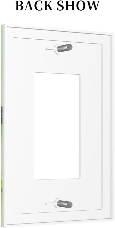 Fuzquwu 3 5x3 Inchs Broccoli Pattern Single Toggle Light Switch Wall Plate Modern Wall Plate Cover Easy Install