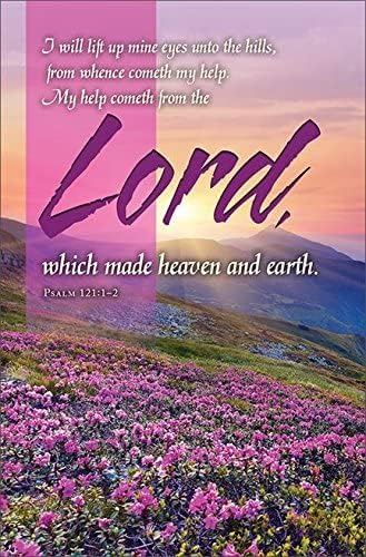 General Worship Bulletin - "I will lift up mine eyes unto the hills..." - KJV Scripture - (Package of 100) by Warner Press