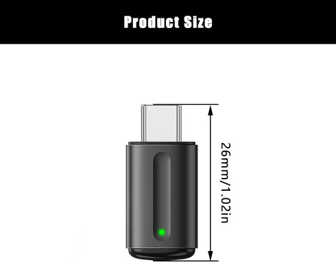 Universal Mini Smart IR Remote Controller, Smartphone Infrared Controller Adapter for Home Appliances (Type C, Black)