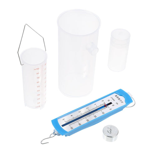 Baluue Plastic Graduated Cylinder with Metal Weight, Hooks and Ring Lever Principle, Archimedes Principle Kit