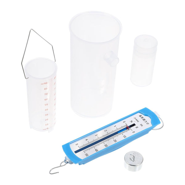 Baluue Plastic Graduated Cylinder with Metal Weight, Hooks and Ring Lever Principle, Archimedes Principle Kit