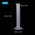 PATIKIL 50ml PP Plastic Graduated Cylinder, 3 Pack Hex Base White Graduations Measuring Cylinder for Lab Home Use, Clear White