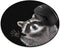 Non-Slip Round Mousepad, WIRESTER Racoon Hands Out Mouse Pad for Home, Office, and Gaming Desk