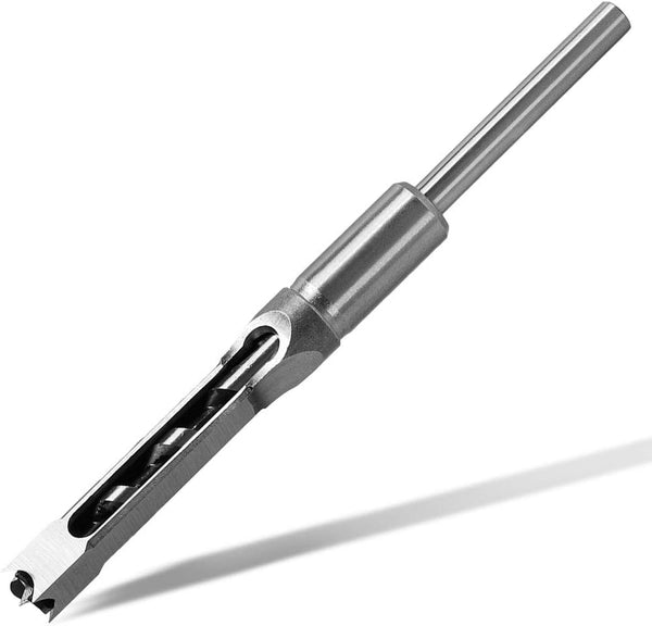 SaferCCTV 1/2 Inch Square Hole Drill Bit, Woodworking Mortiser Drill Bit, Hollow Chisel Mortise Drill Tool