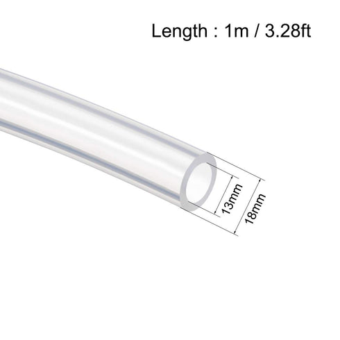 uxcell Silicone Tubing, 1/2"(13mm) ID x 11/16"(18mm) OD, 3.3ft Silicone Rubber Tube for Pump Transfer