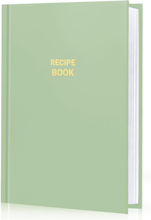 Perfect Blank Recipe Book: Waterproof Cover, 186 Pages to Write and Organize Your Own Recipes (Spring Green)