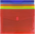 JAM PAPER Plastic Expansion Envelopes - 9 3/4 x 13 with 2 Inch Expansion, Assorted Colors, 6/Pack