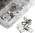 XINGYHENG 90pcs Metal Cable Clamps Fastener Assortment Kit 3.2-9mm for Wire Tube Plastic Wire Cord Management