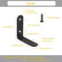12Pcs 2.5 Inch 90 Black Corner Brace L Brackets Stainless Steel Heavy Duty Shelf Bracket for Wood, Shelves, Wall