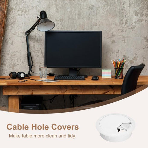 4 Pack Office Desk Grommet, 2'' Round Cable Hole Caps Cover for Computer Desk, Executive Standing Table Organizer