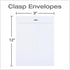 Quality Park 9 x 12 Clasp Envelopes, 28 lb. White Wove, 100/Box, Deeply Gummed Flaps