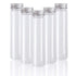 18 Pack 115ml Clear Plastic Test Tubes with Screw Caps, Flat-Bottomed Bath Salt Containers for Candy, Wedding Décor