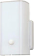 6640100 One-Light Interior Wall Fixture, White Finish Base with White Ceramic Glass