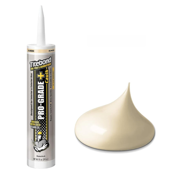 Titebond 10.1 Oz. Pro-Grade Plus 8411 Siliconized Acrylic Water-Based Caulk, Almond