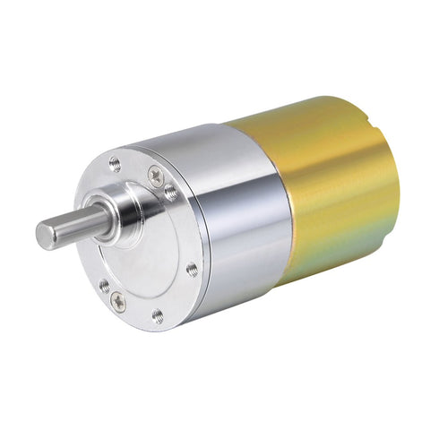 uxcell 24V DC 570 RPM Gear Motor, High Torque Electric Reduction Gearbox with Eccentric Output Shaft