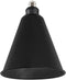7.5" Black Industrial Metal Bulb Guard Cone Lamp Shade with E26 Light