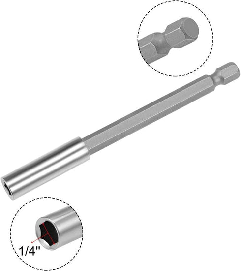 uxcell Magnetic Hex Screwdriver Power Tools, 4-inch Length, 1/4inch-Hexagon Drill Bit Holder Extension