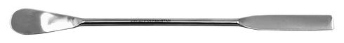 Stainless Steel Lab Spatula with Flat Square/Spoon Ends, 7"