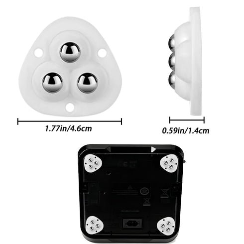 360 (White-16pcs) Self Adhesive Caster Wheels Appliance Rollers for Kitchen Swivel Universal Wheel for Storage Bins