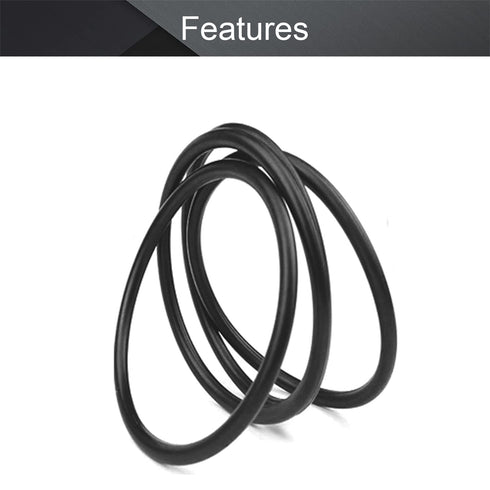 Othmro 10pcs Nitrile Rubber O-Rings, 4mm Wire Dia 125mm OD for Oil or Air Sealing, Black