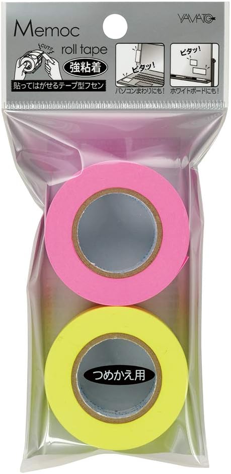 Yamato PRK-25H-RL Memoc Roll Tape, Strong Adhesive Sticky Notes, Refill, 1.0 inches x 32.8 ft (25 mm x 10 m)