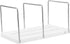 NUOBESTY Expandable Bookend Stand for Spaces White Narrow Shelf for Office Desk
