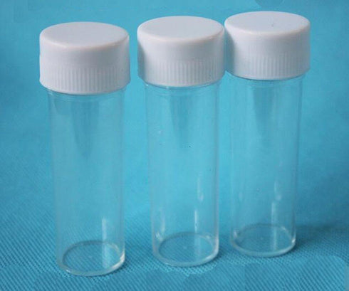 12PCS 25ML Plastic Test Tubes, Sample Bottles with Screw Caps for Scientific Experiments, Party Storage